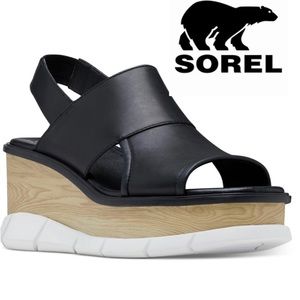 SOREL Woman’s Joanie III Slingback Wedge Sandals, NEW